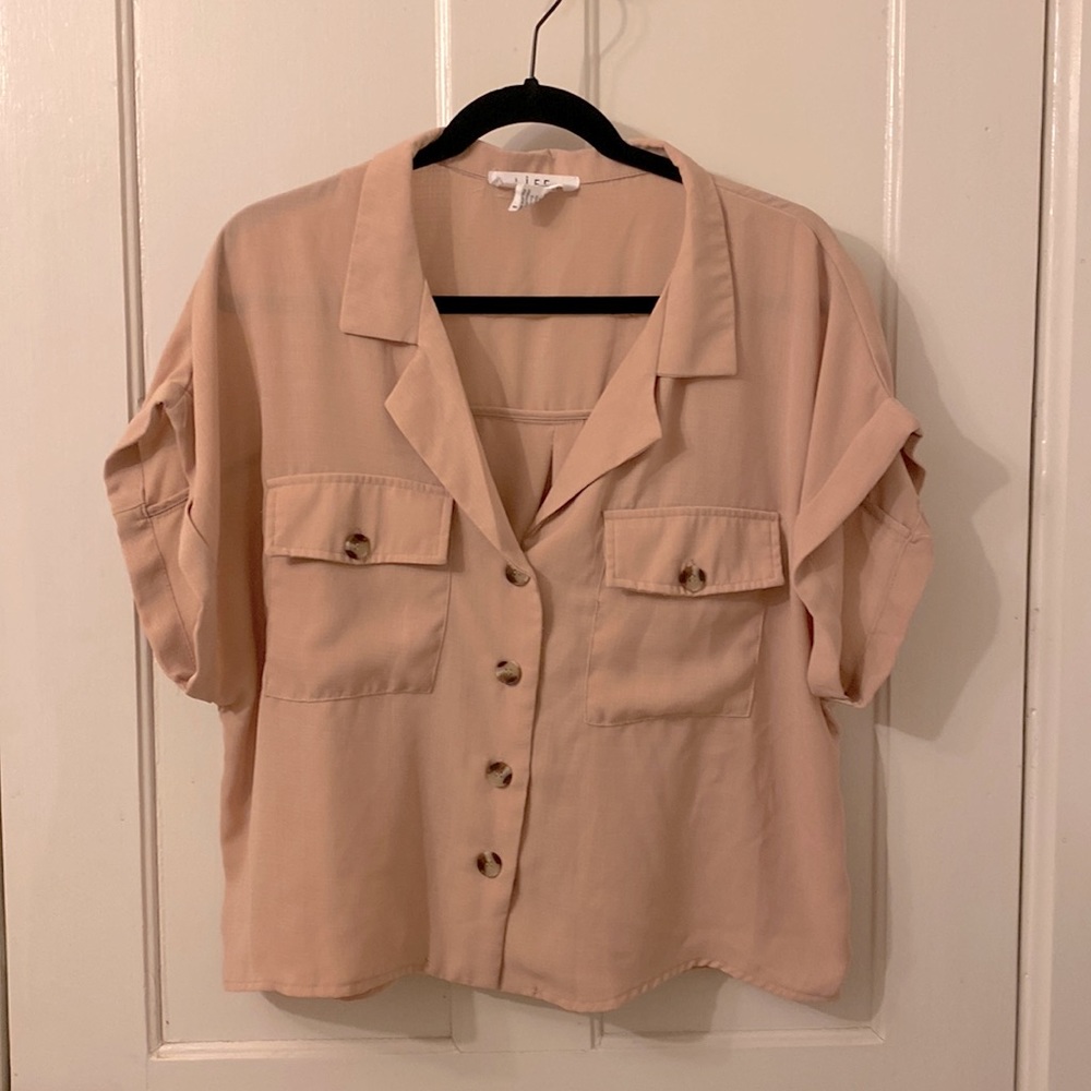 L.I.F.E. Nude Button-up Top